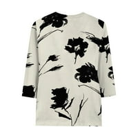Fragarn ruhove majice za žene Crew Crt Cute Print Graphic Tees Bluze Cluales Plus size Osnovni vrhovi