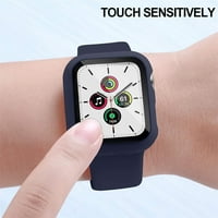 Silcioen Strap + futrola Kompatibilan sa Apple Watch Bandovima Žene Muškarci zaslona Zaštitna stakla
