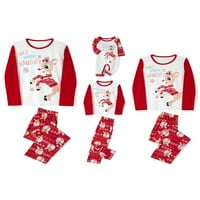 Božićna porodica podudaranje pidžami setovi plairani elk printsko odjeće za spavanje Xmas Holiday Loungeward