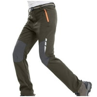 Hupta pantalone za muškarce Boja blok zimske toplo obložene trekking pantalone vjetroottne hlače s džepovima