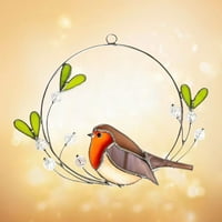 Metal Sadržaj božićne ornament ptice prozorsko drvo viseći privjesak za kućna ukras za ljubitelje ptica i pribor za obiteljske zabave Vjenčana dekora ptica