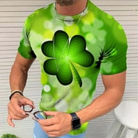 Ausyst majice za muškarce Svetog Patrickovog dnevnog unise dnevne majice 3D grafički print otisci kratkih