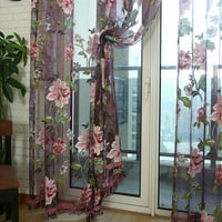 Elegantni cvjetni tulle Voile prozor zavjesa s čistama od drapea šarfa valencija WRA