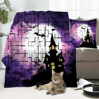 Halloween pokrivač s jastukom, plesnom bobanim pokrivačem za dnevnu sobu spavaću sobu, # 007,59x79 ''