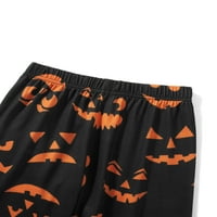 Gwiyeopda Halloween Pajamas Porodični set Ghost Ispis majica s kratkim rukavima Štampane hlače za spavanje