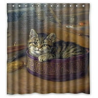 Mohome Vintage slikanje mačke tuš za zavjese vodootporne poliesterne tkanine za tuširanje