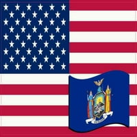 5in 3in Sjedinjene Američke Države i New York zastava magnet patriotski magneti