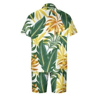 Dahych Muške cvjetne havajske havajske majice Kratke odjeće na plaži Ležerne majice i kratke hlače Podudaranje