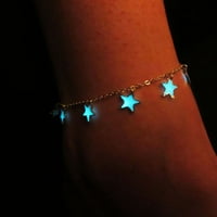 Star Heart Cvjetni sjaj u tamnoj narukvici za gležanj ANKLET ženski nakit