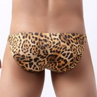 Muški kratki sa niskim usponom Sheer Leopard Sexy Bikini donje rublje Golden XL