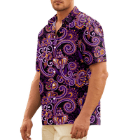 Paisley uzorak za ispis košulje prozračne košulje na plaži za muškarce sa džepom prsa