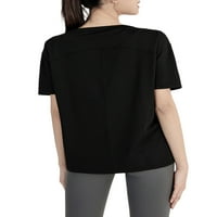 SDGHG ženska ljetna sportska majica, čvrsta boja O-izrez kratki rukav brzi suhi tee vrhovi sa crtežom