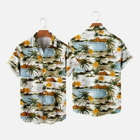Muška plaža stilski ne-pozicionirani vrhovi za ispis casual tipki se poklopci s kratkim rukavima za klirensu košulje