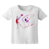 Akvarel ritmička gimnastika majica žene -image by shutterstock, ženska x-velika