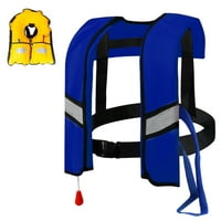 Sigurnosna jakna za odrasle sa zviždaljkom Verzija Life Vest Presverver za plovidbu Ribolov Jedrenje Surfanje veslanje Plivanje-podesivo spašavanje vez-tamno plava