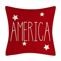 Dekoracija jastuk nattop 17.7x Dekor sjećanja Amerika zastava zvijezde i pruge Patriotski bacanje jastuka