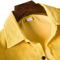 Fatuov traper jakna za muškarce dugih rukava modni džep zimski runo Žute jakne