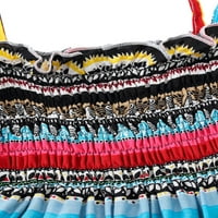 Track-up haljina od čipke za djevojčice pruga cvjetna nagnuta haljina od a-line princeze