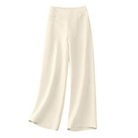 Kiplyki Fall Dame Hlače veleprodaja ženskih elastičnih struka kopča pamučne posteljine džepove pantalone