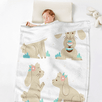 SOSTER BUNNY jaja pokrivač sa jastukom za kućni kauč krevet i kauč Super meka Flannel Fleece klima uređaj