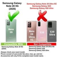 Vibecover tanak futrola kompatibilna za Samsung Galaxy Note 5g ,, Ukupna zaštitna zaštita od tpu-a,