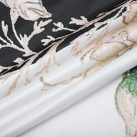 ManXivoo Ženska haljina dame Ljeto V izrez Sumu EAR kratki rukav tiskani boemski modni maxi haljina