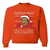 Divlji Bobby, Božićni duh pomoći ću vam da ga pronađete ružnim božićnim džemper unise grafičkim dukserom,
