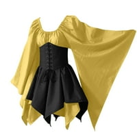 Brglopf ženske retro srednjovjekovne renesansne kostime haljine plus veličine vintage bljeskalice s