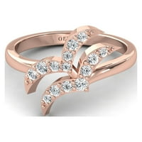 Zlatni prsten Aquarius zodijak, personalizirani dijamantski zlatni nakit, 14K čvrsti zlato, dijamantski