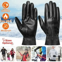Zimske tople rukavice u unise kože vanjske vjetrootporne meke rukavice Biciklizam Skijanje Trčanje hladne zimske rukavice