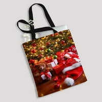 Pokloni ispod drveta za božićni dan platnena torba za ponovnu upotrebu TOTE Trgovinske torbe Tote torba