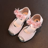 Vučena haljina za bebe Girls Rhinestone Flower Cipele niske potpetice Flower Wedding Party Haljina pumpe cipele princeze cipele za djecu