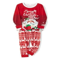 Porodica Peyakidsaa Podradila Pajamas Sleep Bageri Božić Santa Print Holiday PJS Sleep odjeća za žene Muška djeca