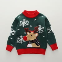Trenerke za dječji klirens dječji dečji, duks za djecu i zimske djevojke Božićni pleteni džemper s dugim