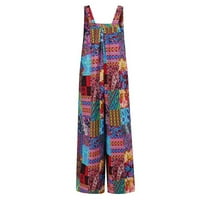 Growesty Ženske hlače Clearence ženske modne etničke stile Patchwork Vintage tiskani tasteri Sumpder kombinezon