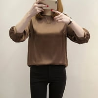 Ženska kratka uredska radna odjeća o vrat košulje Tri četvrtine rukava casual nalje Napomena Kupite