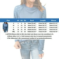 Majice za žene Trendi bluze Ležerne prilike labavi pleteni vrhovi pulover šuplje od čipke Košulje Jesen