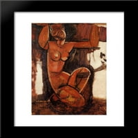 Caryatid uramljeni umjetnički print Modigliani, Amedeo