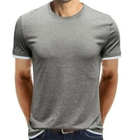 Muški kratki rukovi T-majice Ljeto Slim Fit Crewneck košulje Casual Solid Color Mekani udobni klasični