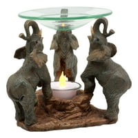 EBROS TRIO slonovi za toplije topljivo statua WA Tart Burner Aroma difuzija figurine
