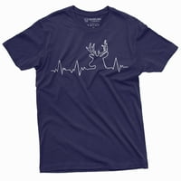 Muški lov puls majica jelena Hunt Heartbeat Camo na otvorenom Kamp Hobi Tee
