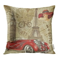 1940S Vintage Paris London Torn list 1950S stari Automobilski automobilski ben jastučni list