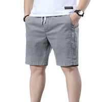 JUSDDIE MENS Ljetne kratke hlače Srednja struka Plavna dna solidna boja Holiday Sport Mini pantalone