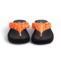 Rockimi Ženska Thong Sandal Comfort Flip-Flops Platform Tobozdloge Papuče Ženske lagane modne casual cipele Prozračne ljetne noge narančasto crveno crveno 7,5