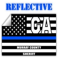 Reflektiraj Murray County Georgia ga tanka plava linija Stealthy Stara Glory USA Flag