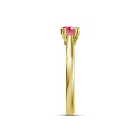 Pink Tourmaline Prong Solitaire Angažman prsten 0. CT u 14K žutom zlatu.Size 5.0