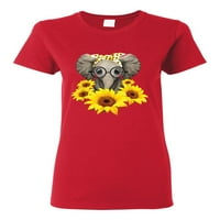 Slatka suncokreta slatka ljubav ljubavnica životinja Ženska grafička majica, crvena, velika