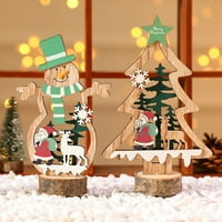 Minijaturna božićna stočna površina - ukras od drveta sa finom izradom za bolofazni stereo dekor stola kod kuće