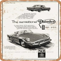 Metalni znak - Daimler V SP Vintage ad - Vintage Rusty Look