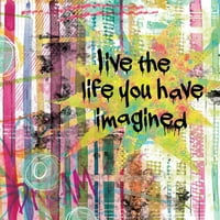 Robinson, Carol Crni moderni uokvireni muzej umjetnički print pod nazivom - Živite život